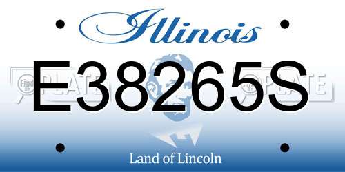 E38265S Illinois License Plate