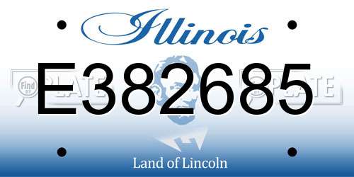 E382685 Illinois License Plate