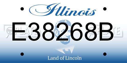 E38268B Illinois License Plate