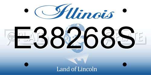 E38268S Illinois License Plate