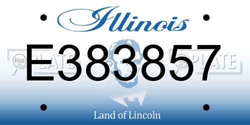 E383857 Illinois License Plate