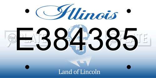 E384385 Illinois License Plate