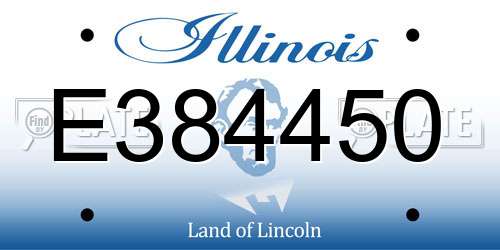 E384450 Illinois License Plate