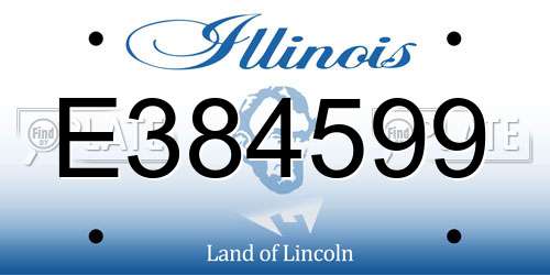 E384599 Illinois License Plate