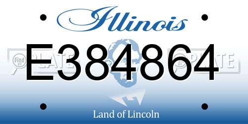E384864 Illinois License Plate