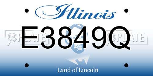 E3849Q Illinois License Plate