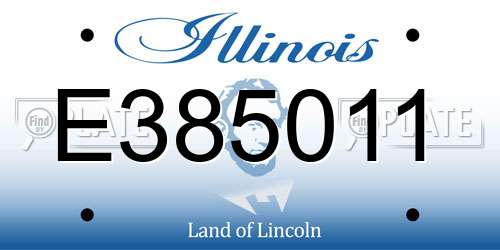 E385011 Illinois License Plate