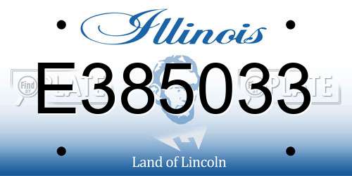 E385033 Illinois License Plate