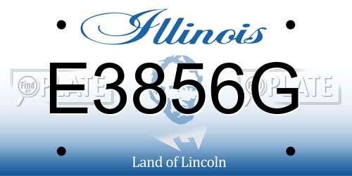 E3856G Illinois License Plate