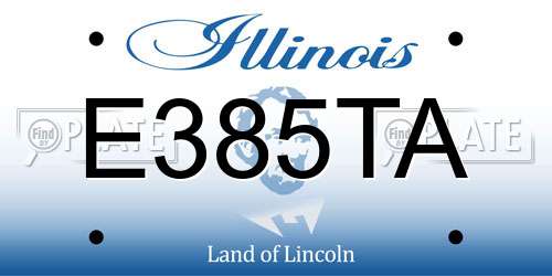 E385TA Illinois License Plate