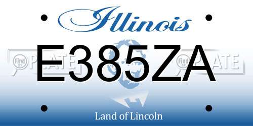 E385ZA Illinois License Plate