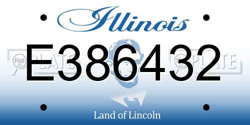 E386432 Illinois License Plate