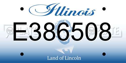E386508 Illinois License Plate