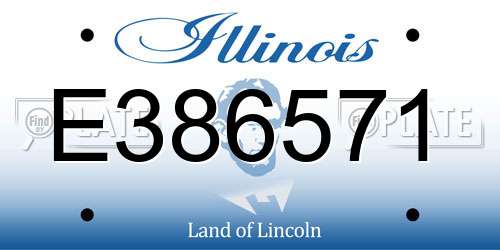 E386571 Illinois License Plate