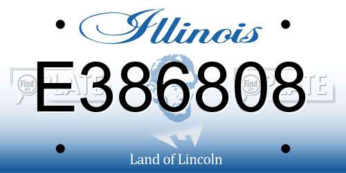 E386808 Illinois License Plate