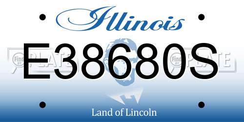 E38680S Illinois License Plate