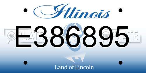 E386895 Illinois License Plate