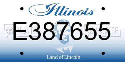 E387655 Illinois License Plate