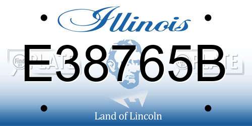 E38765B Illinois License Plate