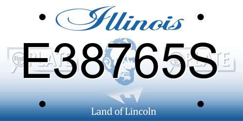 E38765S Illinois License Plate