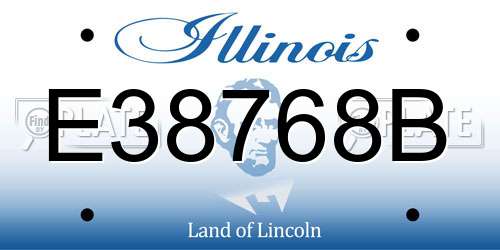 E38768B Illinois License Plate