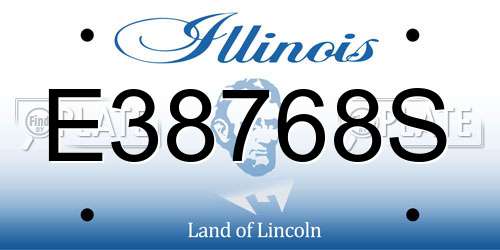 E38768S Illinois License Plate