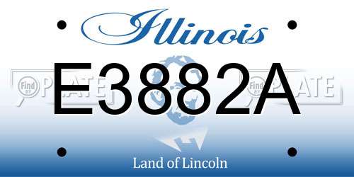 E3882A Illinois License Plate