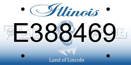 E388469 Illinois License Plate