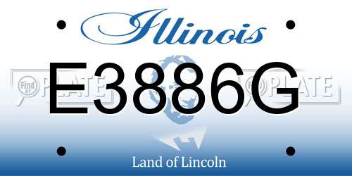 E3886G Illinois License Plate
