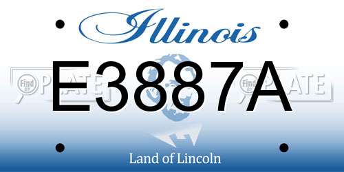 E3887A Illinois License Plate