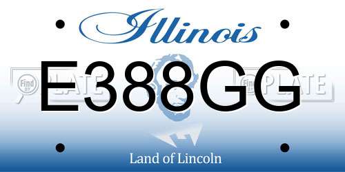 E388GG Illinois License Plate