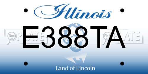 E388TA Illinois License Plate