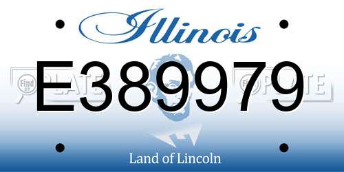 E389979 Illinois License Plate