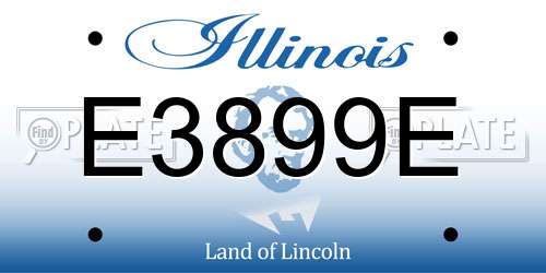 E3899E Illinois License Plate