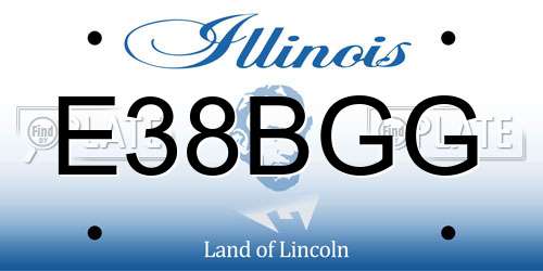 E38BGG Illinois License Plate