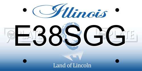 E38SGG Illinois License Plate