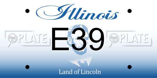 E39 Illinois License Plate