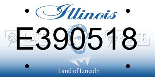 E390518 Illinois License Plate