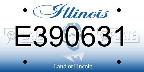 E390631 Illinois License Plate