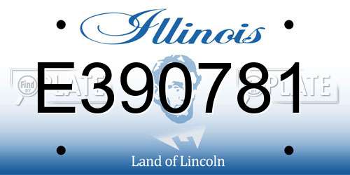 E390781 Illinois License Plate