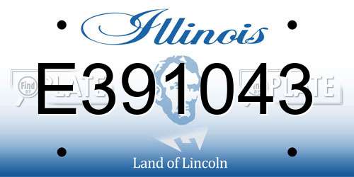 E391043 Illinois License Plate