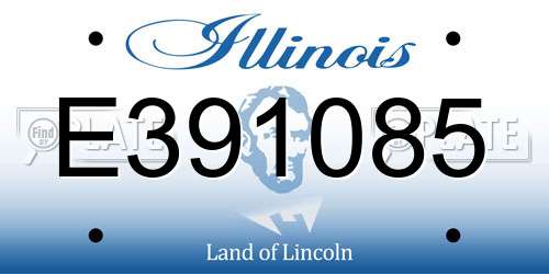 E391085 Illinois License Plate