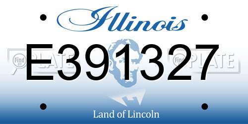 E391327 Illinois License Plate