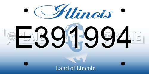 E391994 Illinois License Plate