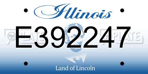 E392247 Illinois License Plate
