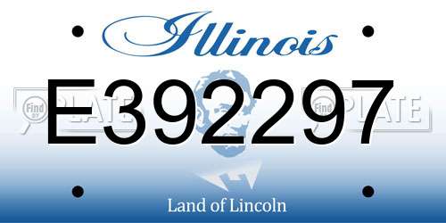 E392297 Illinois License Plate