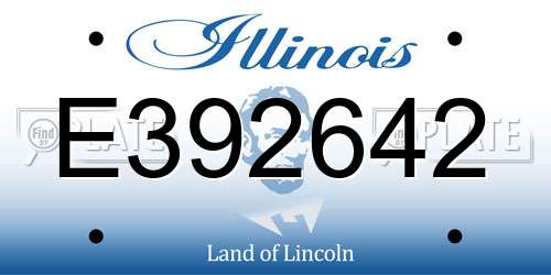 E392642 Illinois License Plate