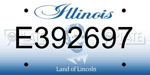 E392697 Illinois License Plate