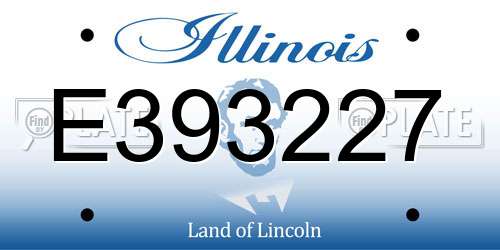 E393227 Illinois License Plate