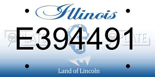 E394491 Illinois License Plate